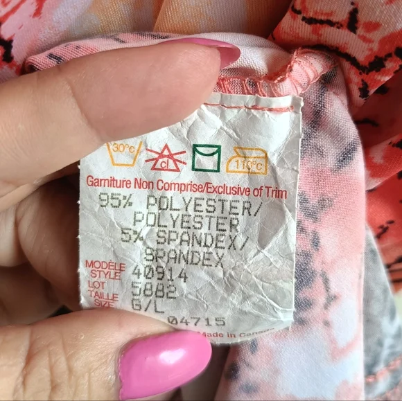 L🌞Elegant Animal Print Midi Faux Wrap Dress - Multicolor - Picture 8 of 8